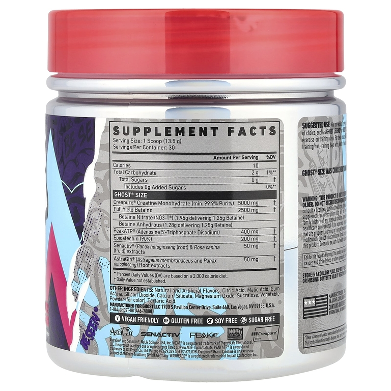 Ghost, Size, Muscle Builder, кислый арбуз Warheads®, 405 г (14,3 унции)