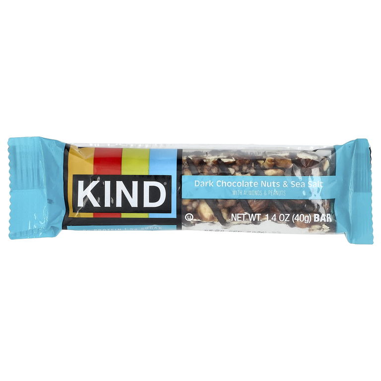 KIND Bars, Протеиновые батончики, темный шоколад, орехи и морская соль, 6 батончиков по 40 г (1,4 унции)
