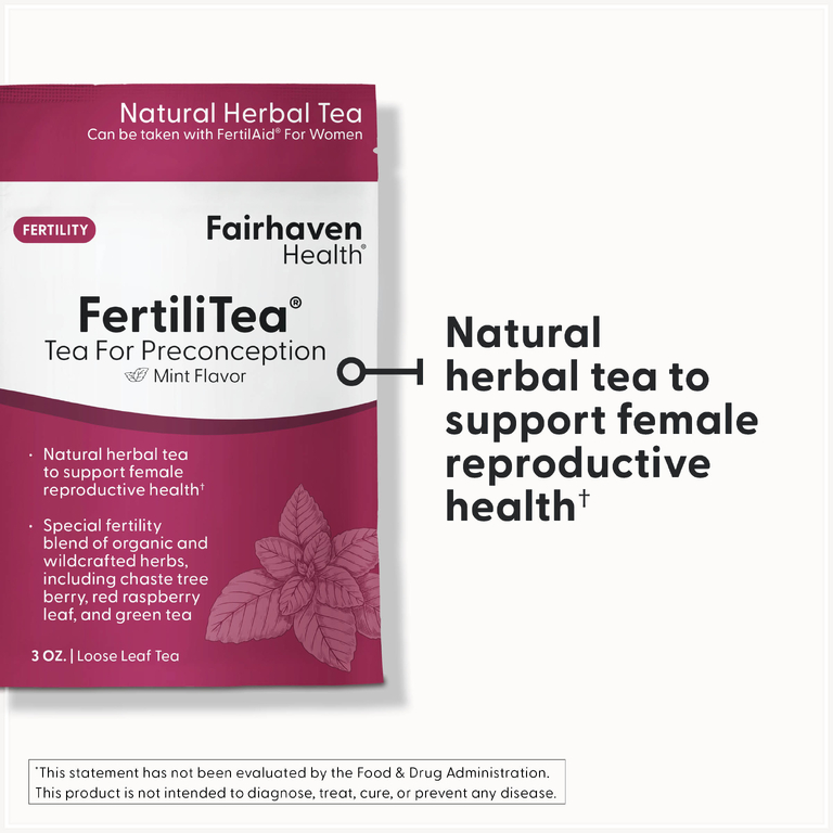 Fairhaven Health, листовой чай, для поддержки фертильности, вкус мяты, 3 унции