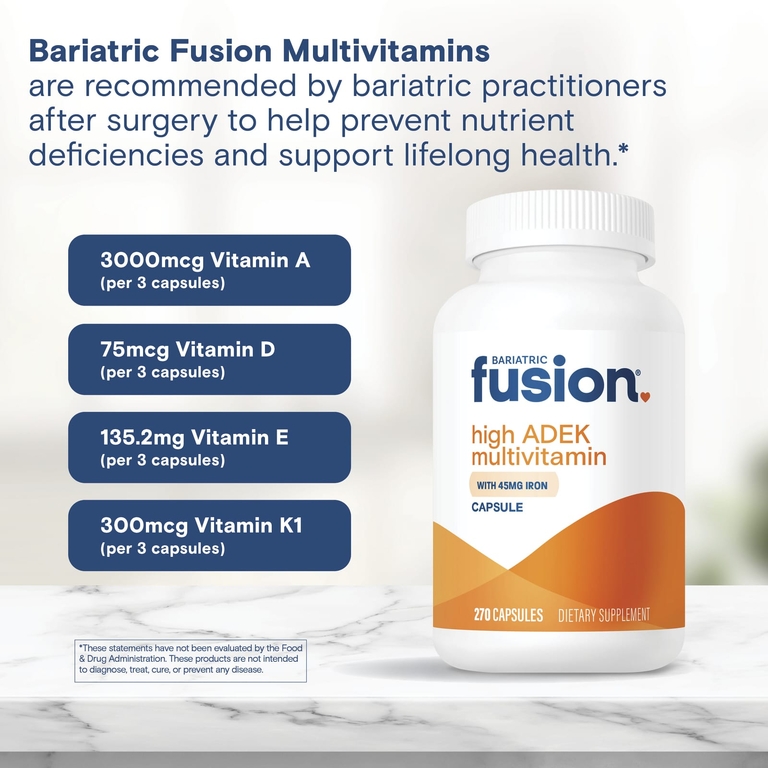 Bariatric Fusion, мультивитамины с высоким уровнем ADEK, 270 капсул