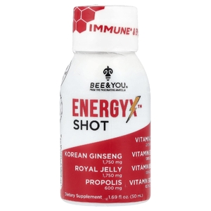 Bee & You, EnergyX ™ Shot, без кофеина, 50 мл (1,69 жидк. Унции) (Товар снят с продажи) 