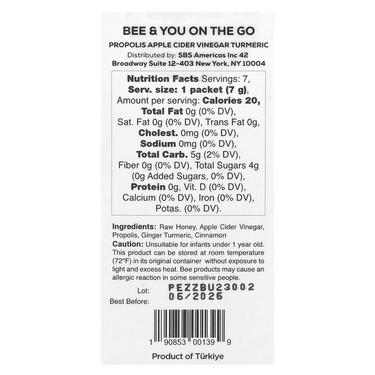 Bee & You, On The Go, для детоксикации, 7 упаковок по 7 г (0,25 унции) (Товар снят с продажи) 