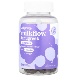 UpSpring, Milkflow® жевательные мармеладки с пажитником, настоящий виноград, 60 веганских жевательных мармеладок