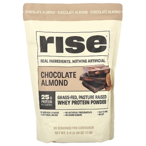 Rise Bar, Порошок из сывороточного протеина, шоколад и миндаль, 1,1 кг (2,4 фунта)