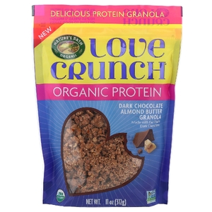Nature's Path, Love Crunch, органическая протеиновая гранола, миндальное масло из тёмного шоколада, 312 г (11 унций)