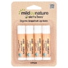 Mild By Nature, Sierra Bees™, органические бальзамы для губ, с ароматом грейпфрута, 4 шт. в упаковке, 4,25 г (0,15 унции)