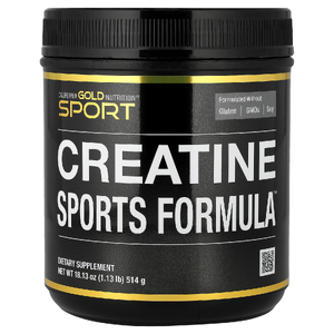 California Gold Nutrition, Sport, Creatine Sports Formula™, со смесью аминокислот, бета-аланином, соком свёклы и кокосом, 514 г