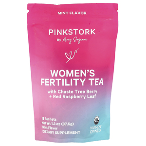 Pink Stork, Чай для женщин, очищающий от бесплодия, с мятой, 15 пакетиков, 37,5 г (1,3 унции)