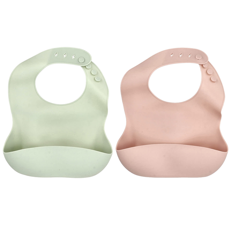 KeaBabies, Силиконовые нагрудники Prep, для детей 3–36 месяцев, мягкие, 2 шт.