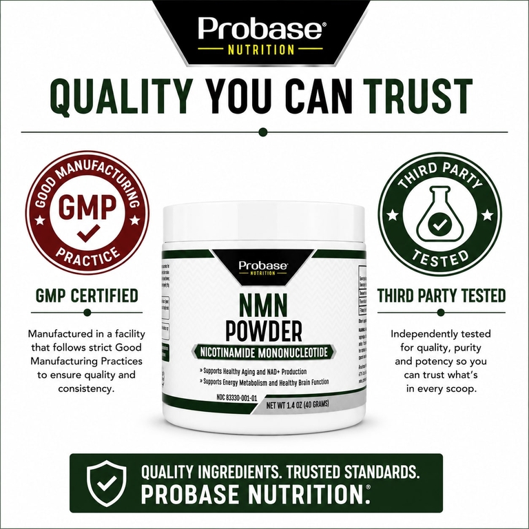 Probase Nutrition, NMN в порошке, 40 г (1,4 унции)