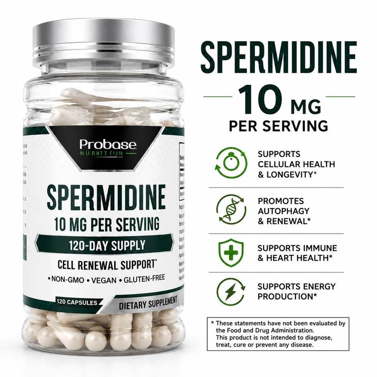 Probase Nutrition, спермидин, 10 мг, 120 капсул