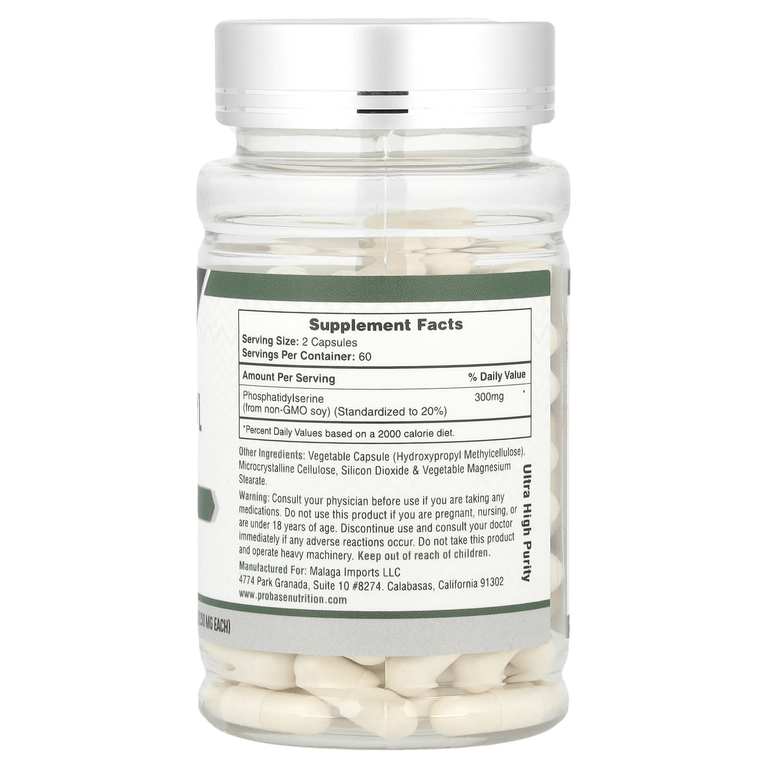 Probase Nutrition, Фосфатидилсерин, 120 капсул (150 мг на капсулу)