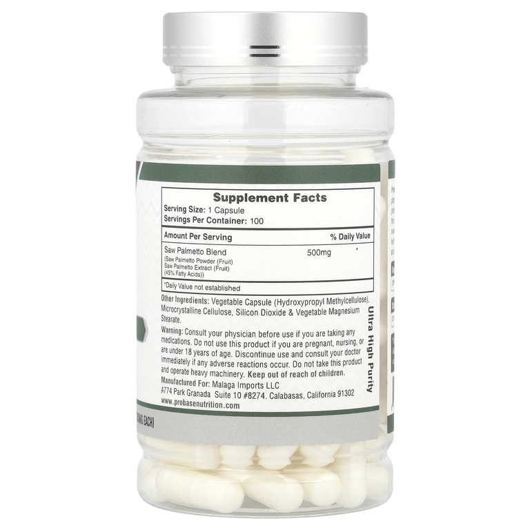 Probase Nutrition, Сереноа, 500 мг, 100 капсул
