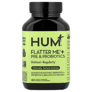 HUM Nutrition, Flatter Me®, пребиотики и пробиотики, 60 веганских капсул