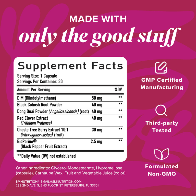 SMNutrition, Комплекс для поддержки менопаузы, 30 капсул