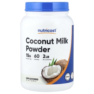Nutricost, порошок с кокосовым молоком, без вкуса, 907 г (2 фунта)