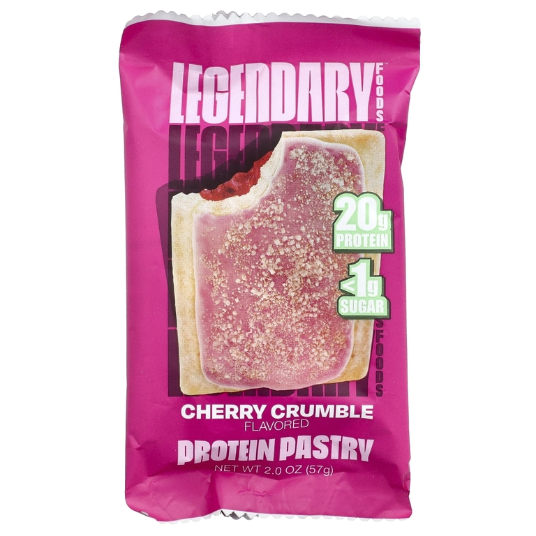 Legendary Foods, протеиновое пирожное, вишнёвый крамбл, 10 шт. по 57 г (2 унции)