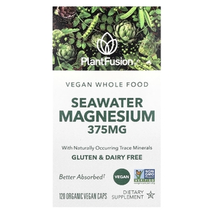 PlantFusion, веганский магний из морской воды, 120 органических веганских капсул