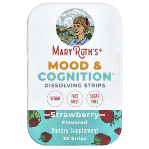 MaryRuth's, Полоски для снятия настроения, клубника, 30 полосок
