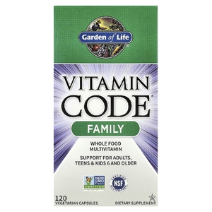 Garden of Life, мультивитамины из цельных пищевых продуктов для всей семьи, 120 вегетарианских капсул