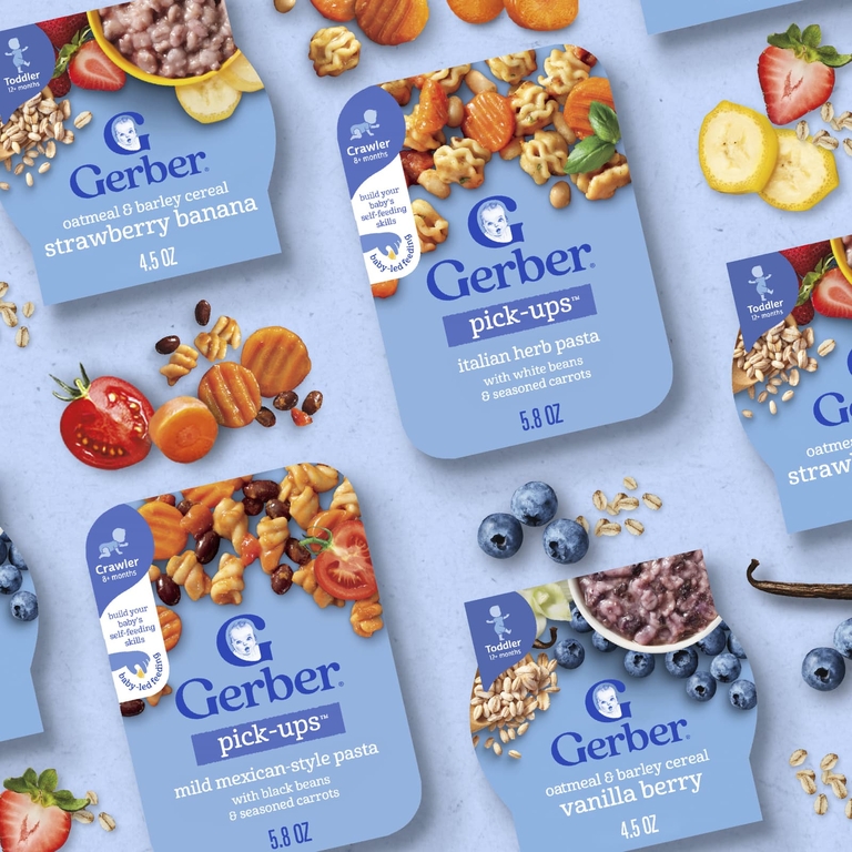 Gerber, Овсяные хлопья и ячменя, от 12 месяцев, ваниль, 128 г (4,5 унции)