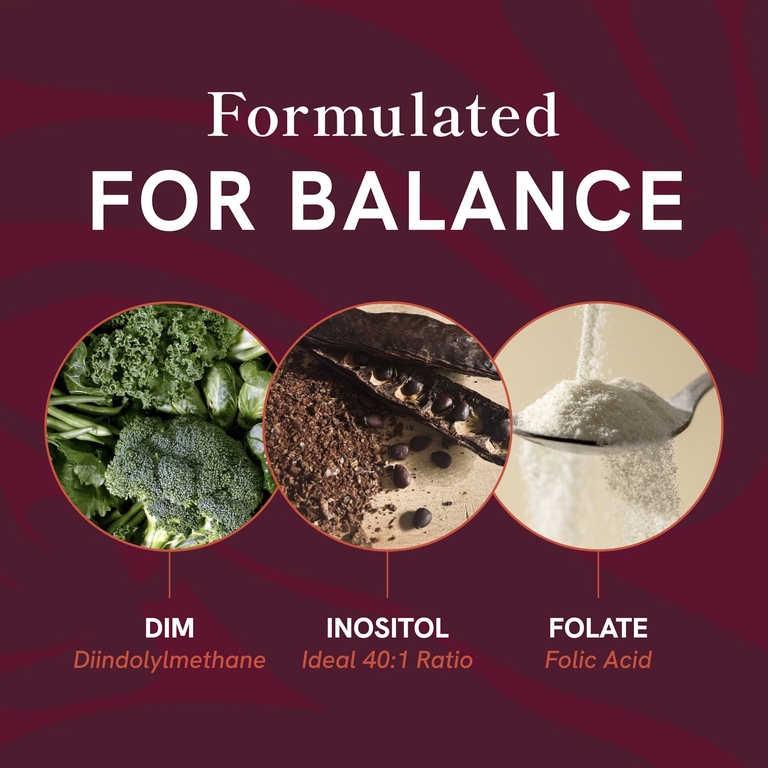 SMNutrition, комплекс для поддержки яичников, DIM, инозитол и фолат, 90 капсул