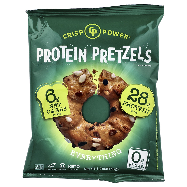 Crisp Power, Протеиновые крендели, все, 6 пакетиков по 50 г (1,75 унции)
