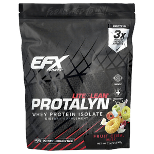 EFX Sports, Protalyn® изолят сывороточного протеина, молоко из фруктовых хлопьев, 907 г (2 фунта)