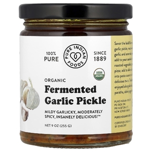 Pure Indian Foods, Органический ферментированный чеснок, 255 г (9 унций)