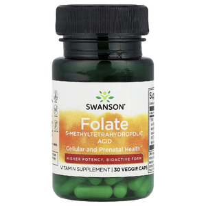 Swanson Vitamins, Фолат, 30 растительных капсул (1360 мкг DFE в 1 капсуле)