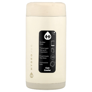 HydroJug, Slim Can Cooler, крем, 12 унций