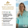 DelighTeas, Ayurvedic Stomach Relief & Happy Liver, травяной чай для выведения токсинов, без кофеина, 30 роскошных чайных пакетиков Pyramid, 120 г (4,2 унции)