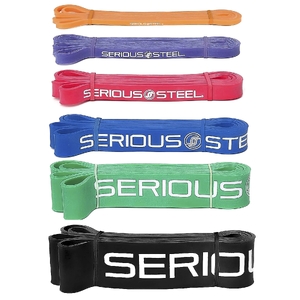 Serious Steel Fitness, 32-дюймовый эспандер, полный набор, набор из 6 предметов