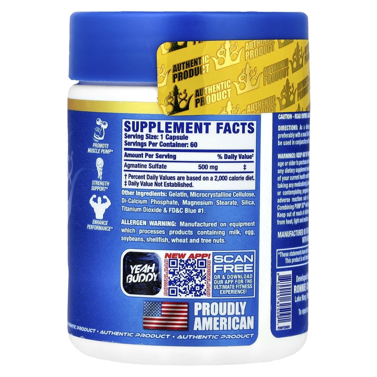 Ronnie Coleman, Vital Edition, Pump XS ™, 500 мг, 60 капсул