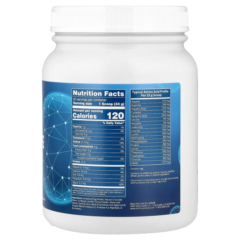 MRM Nutrition, Яичный белок, шоколад, 680 г
