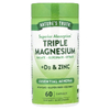 Nature's Truth, Тройной магний+ D3 и цинк, 60 капсул
