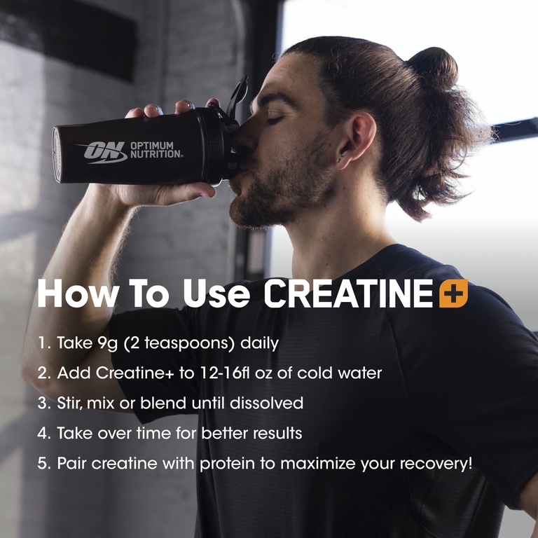 Optimum Nutrition, Creatine +, клубника и персик, 720 г (1,58 фунта)