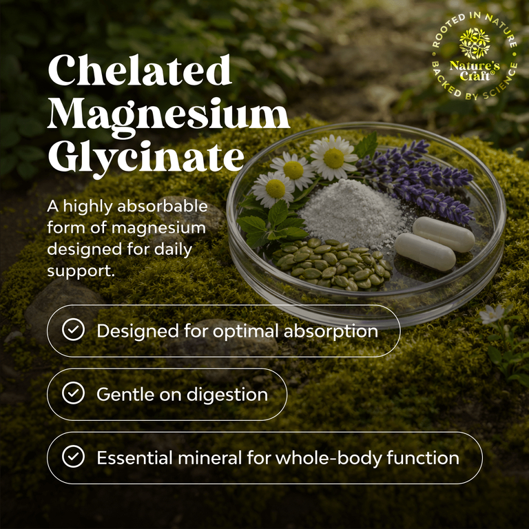 Nature's Craft, Глицинат магния, 120 капсул (125 мг в каждой капсуле)