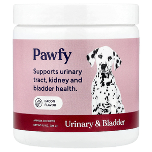 Pawfy, Мочевой пузырь, для собак, от 6 месяцев, бекон, 30 жевательных таблеток, 128 г (4,5 унции)