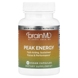 BrainMD, Peak Energy, 30 веганских капсул