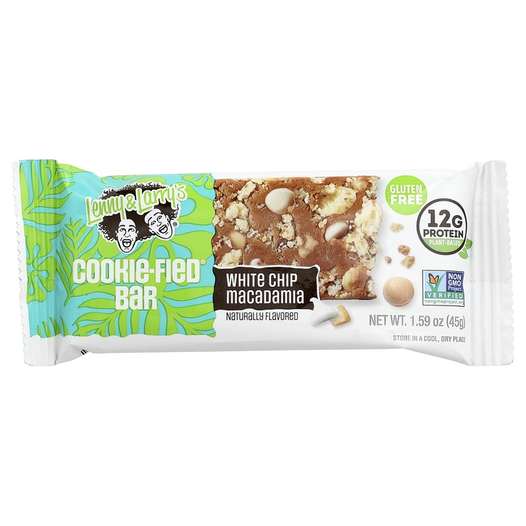 Lenny & Larry's, Cookie-Fied®, батончик с белой крошкой макадамии, 9 батончиков, 45 г (1,59 унции)
