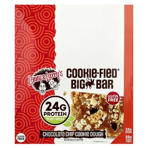 Lenny & Larry's, Cookie-Fied® Big Bar, тесто для печенья с шоколадной крошкой, 12 батончиков, 90 г (3,17 унции)