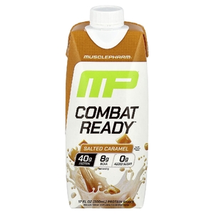 MusclePharm, Протеиновый коктейль Combat Ready ™, соленая карамель, 500 мл (17 жидк. Унций) (Товар снят с продажи) 
