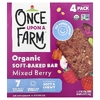 Once Upon A Farm, органический батончик, запеченный с ягодами, 4 батончика по 34 г (1,2 унции)