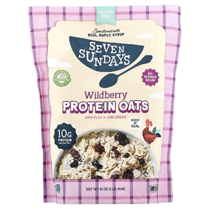 Seven Sundays, Протеиновый овес с льном и чиа, лесные ягоды, 454 г (16 унций)