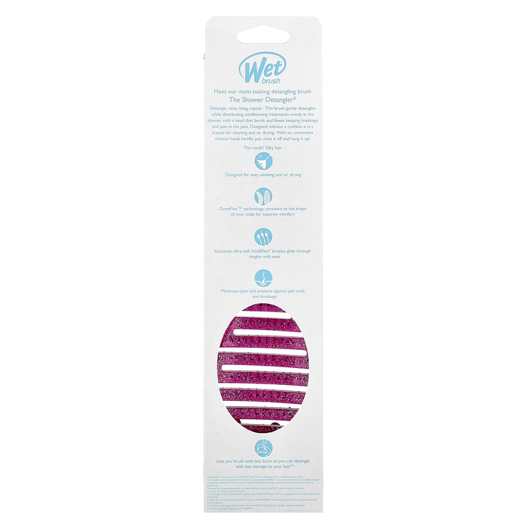 Wet Brush, щетка для душа Detangler®, розовый с блестками, 1 шт. (Товар снят с продажи) 