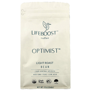 Lifeboost, Coffee, Optimist ™, зерна, легкой обжарки, 340 г (12 унций)