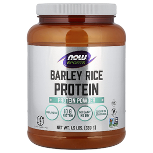 NOW Foods, Sports, протеиновый порошок из ячменя и риса, без добавок, 680 г (1,5 фунта)