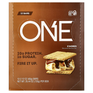 One Brands, Протеиновые батончики, S'mores, 12 батончиков, 60 г (2,12 унции) каждый