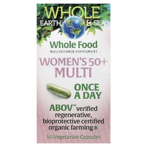 Natural Factors, Whole Earth & Sea®, мультивитамины для женщин старше 50 лет, 60 вегетарианских капсул